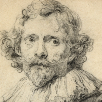 Pencil drawing for Rembrandt, Rubens, Van Dyck display